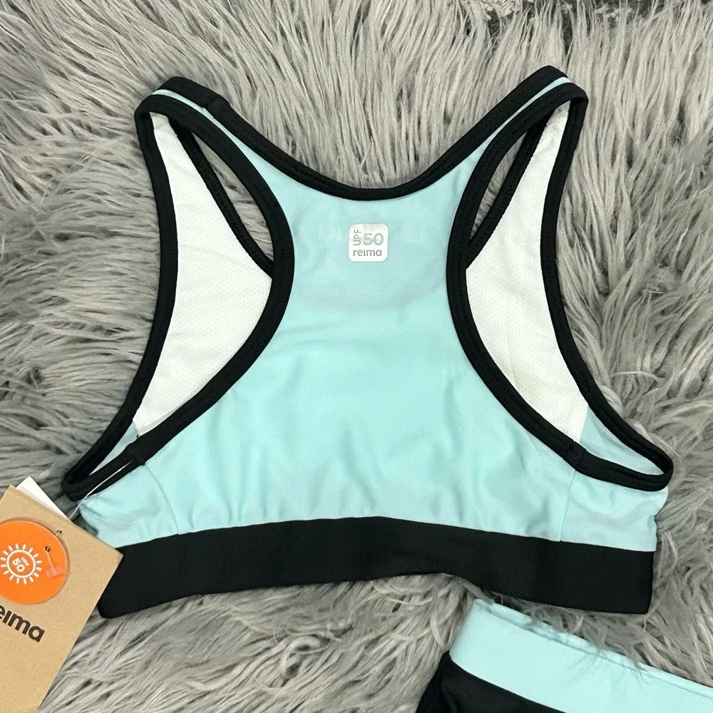 Reima Girls Jamaica UPF 50 Turquoise Swimwear 2-piece Swim Set Size 134 (SZ 9Y)